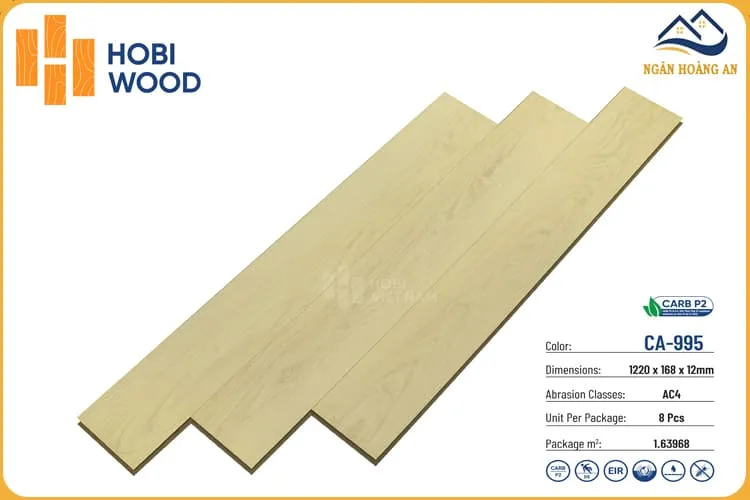 Sàn Gỗ Công Nghiệp Hobi Carb 12mm CA-995